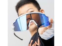Óculos de ciclismo infantis Rockbros, polarizados, com proteção UV, brancos. Óculos de ciclismo infantis Rockbros, polarizados, com proteção UV, brancos.