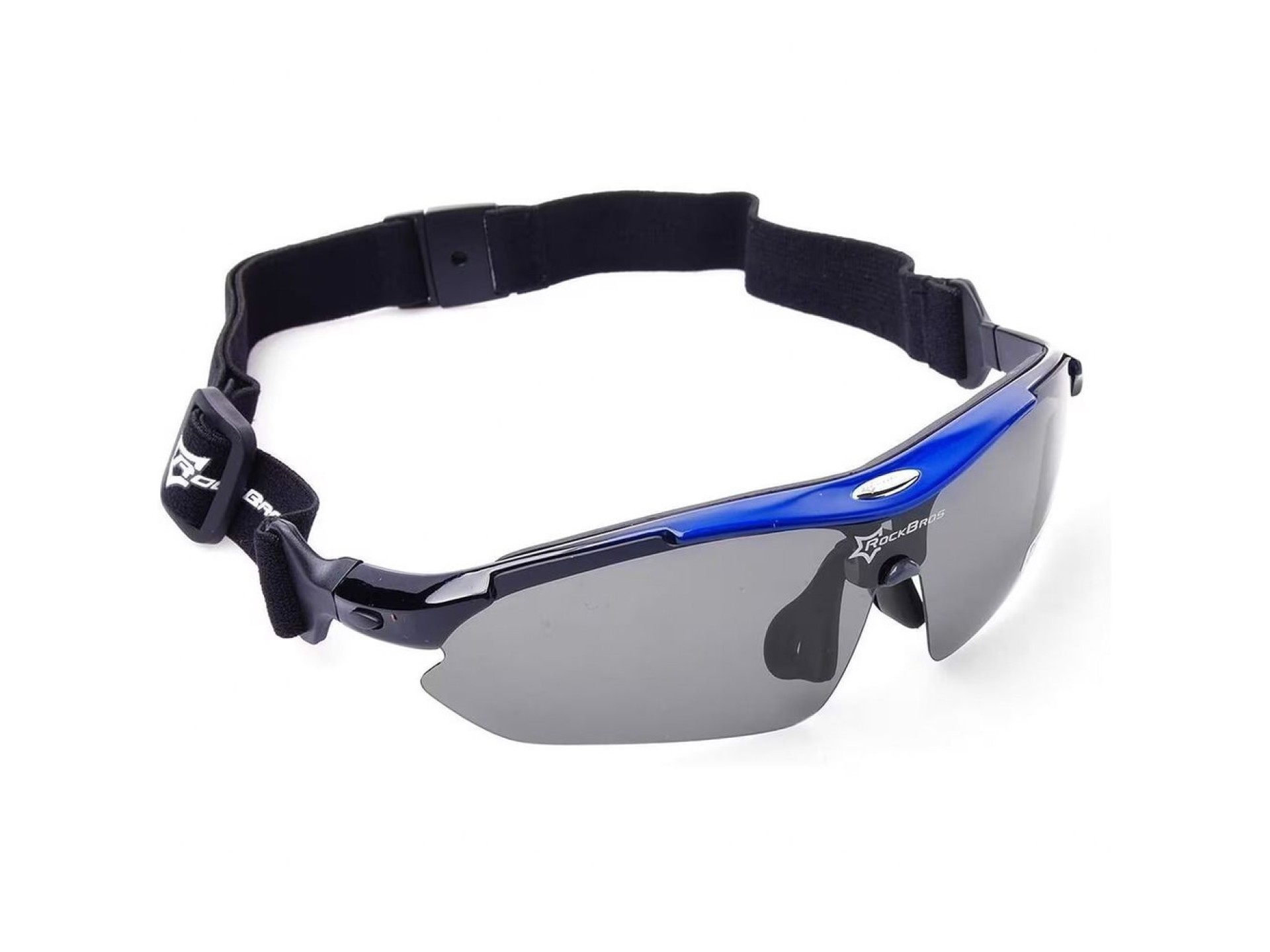 Rockbros 10007 Polarized Cycling Glasses - Black and Blue