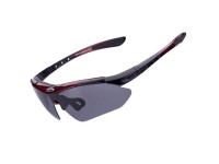 �culos de ciclismo polarizados Rockbros 10001 - Preto e Vermelho