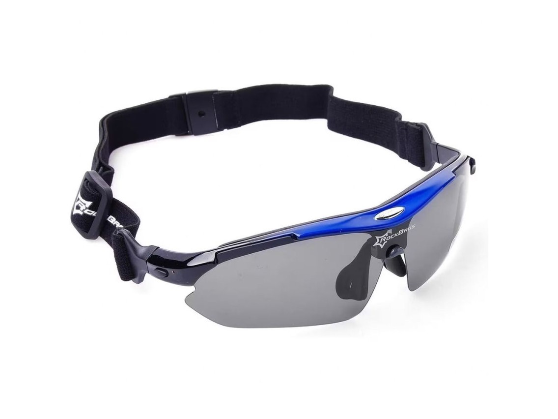 Óculos de ciclismo polarizados Rockbros 10007 - Preto e Azul