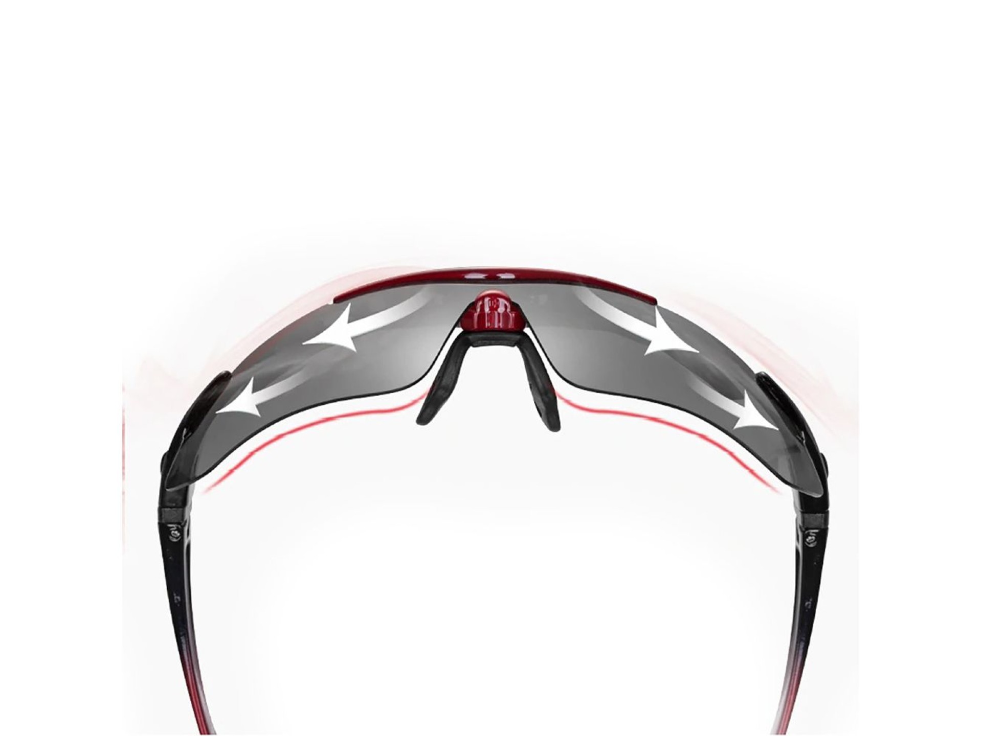 Óculos de ciclismo polarizados Rockbros 10001 - Preto e Vermelho