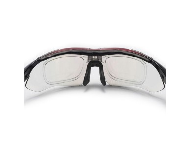 Rockbros 10001 Polarized Cycling Glasses - Black and Red
