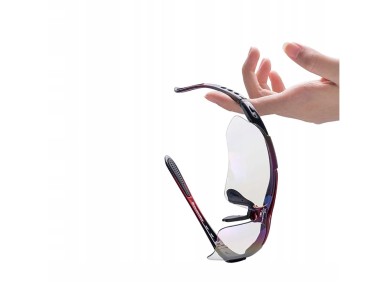 Rockbros 10001 Polarized Cycling Glasses - Black and Red