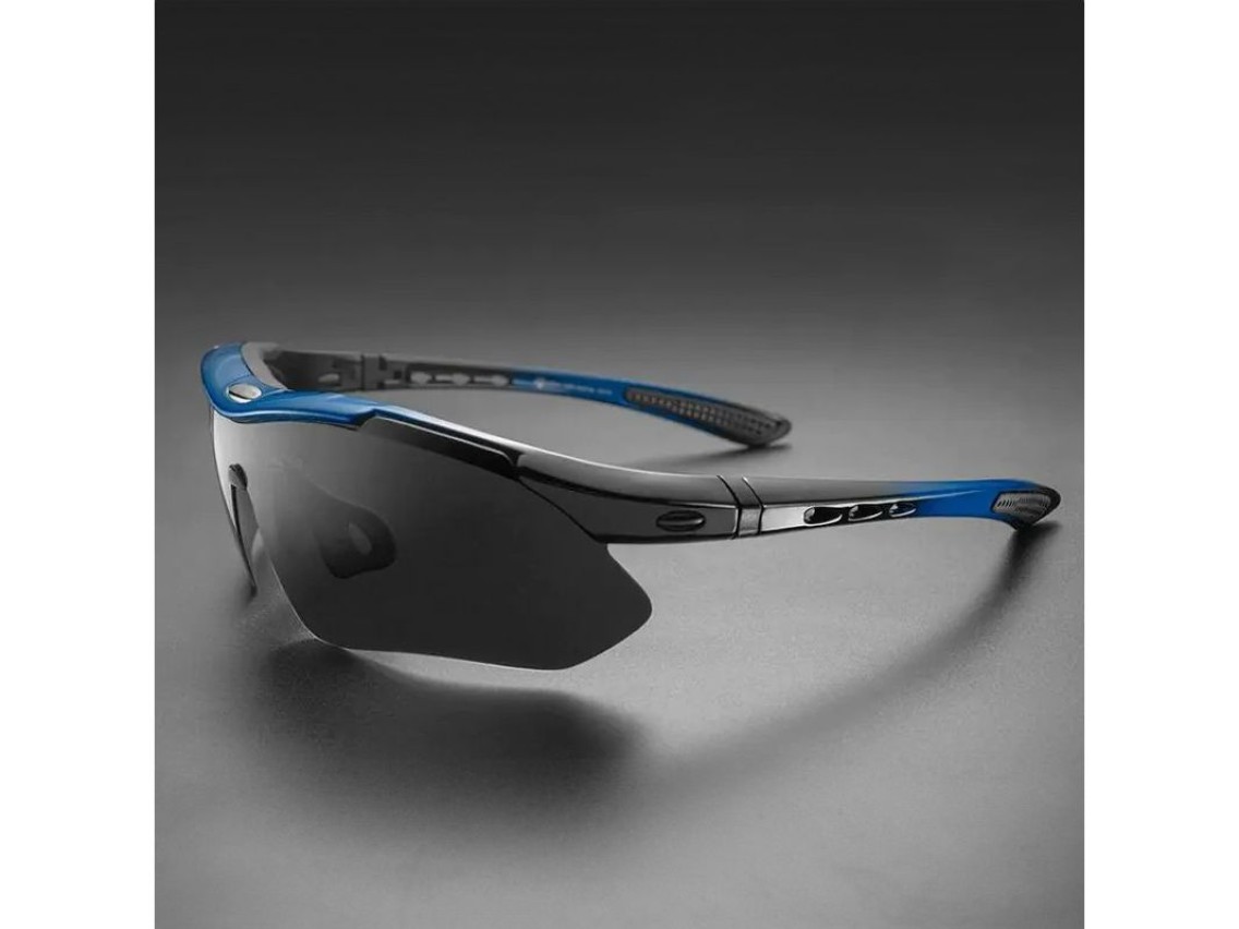 Óculos de ciclismo polarizados Rockbros 10007 - Preto e Azul