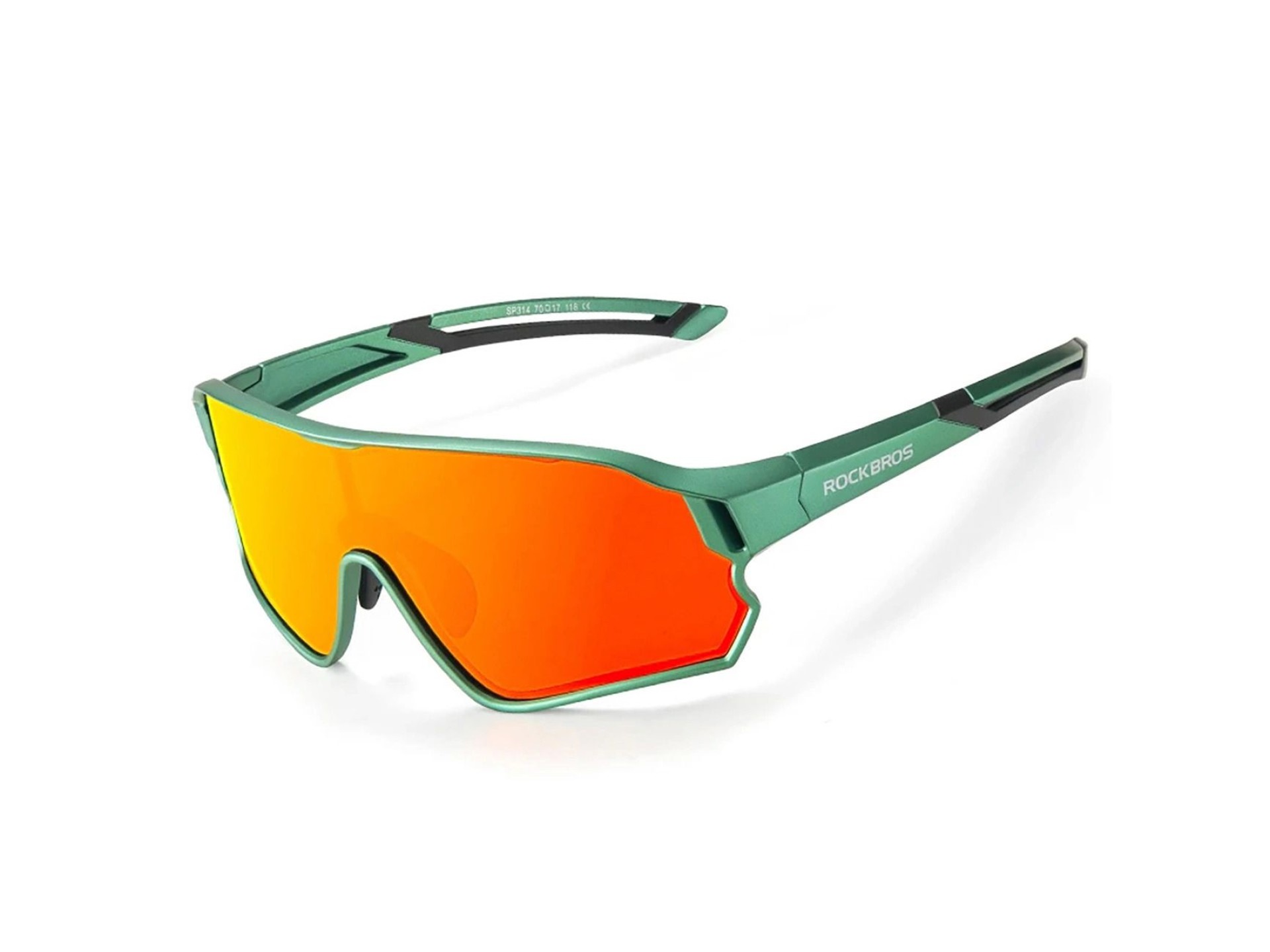 Gafas de ciclismo polarizadas Rockbros 14110009002 para niños de 8 a 14 años - verdes