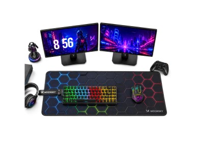 Wozinsky WPD-B800 Gaming Desk Pad 800x300mm Waterproof with Pattern - Black