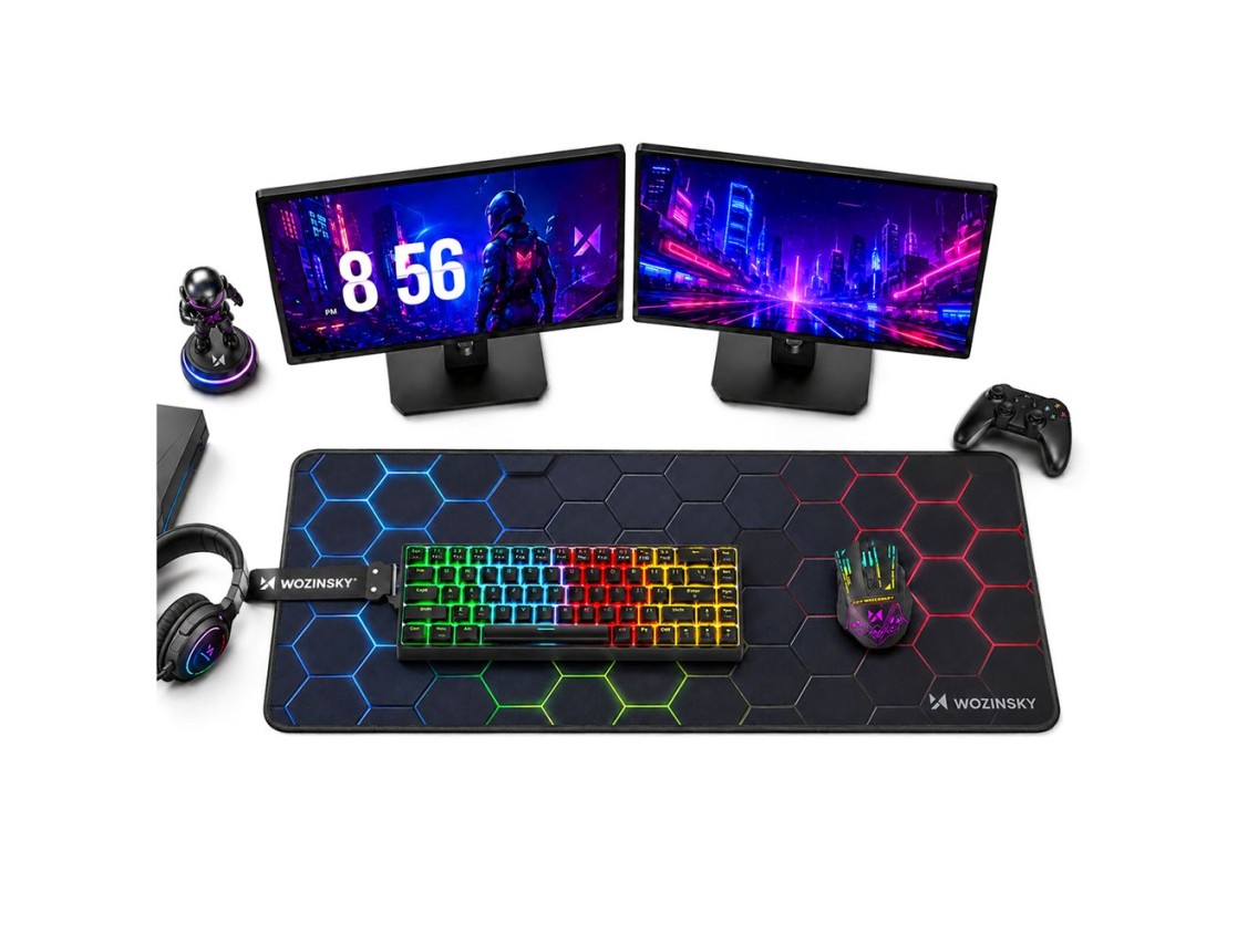 Wozinsky WPD-B800 Gaming Desk Pad 800x300mm Waterproof with Pattern - Black