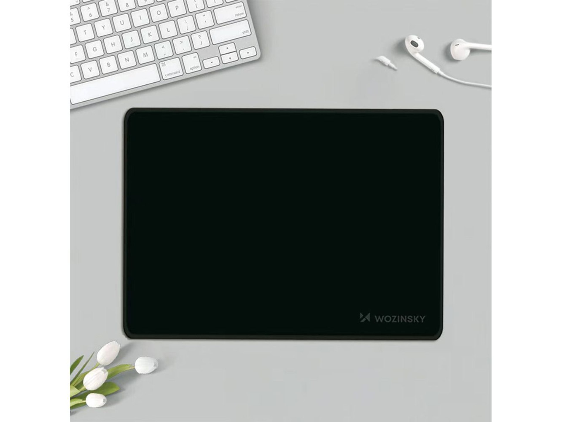 Alfombrilla para escritorio gaming Wozinsky WPD-B350 de 350x250 mm, resistente al agua - Negra