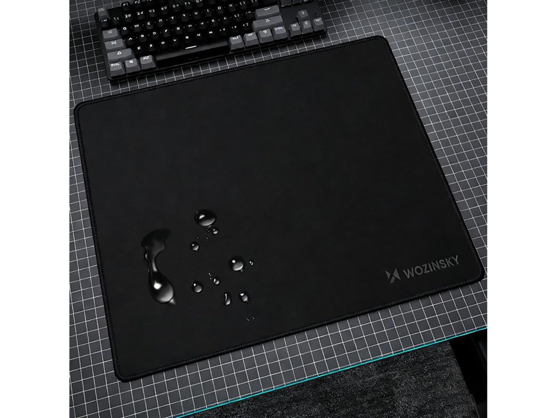 Alfombrilla para escritorio gaming Wozinsky WPD-B350 de 350x250 mm, resistente al agua - Negra