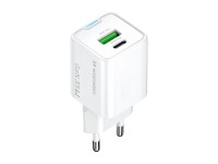 Carregador de parede Wozinsky WWC-35W GaN USB-A + USB-C - Branco Carregador de parede Wozinsky WWC-35W GaN USB-A + USB-C - Branco