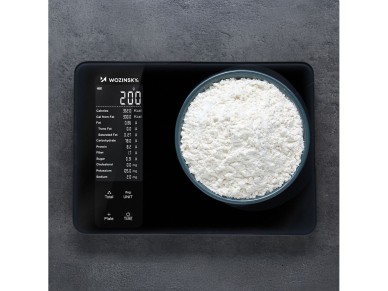 Balan�a de cozinha inteligente Wozinsky WIK-16 com visor digital e aplicativo Bluetooth - Preta