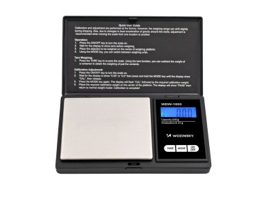 Balanza para joyer�a Wozinsky WDW-1000, 200 g, precisi�n de 0,01 g, iluminada - Negra