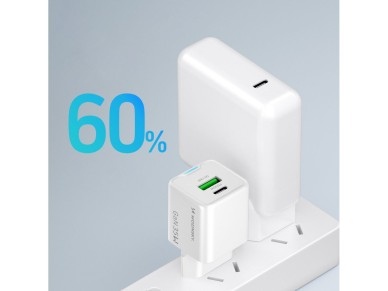 Wozinsky WWC-35W GaN USB-A + USB-C Wall Charger - White Wozinsky WWC-35W GaN USB-A + USB-C Wall Charger - White