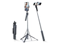 Wozinsky Selfie stick WC1Y30S telescopic tripod 1.3m with phone holder - black