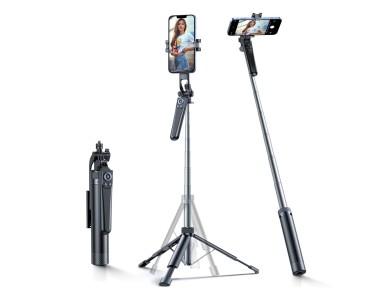 Wozinsky Selfie stick WC1Y30S telescopic tripod 1.3m with phone holder - black