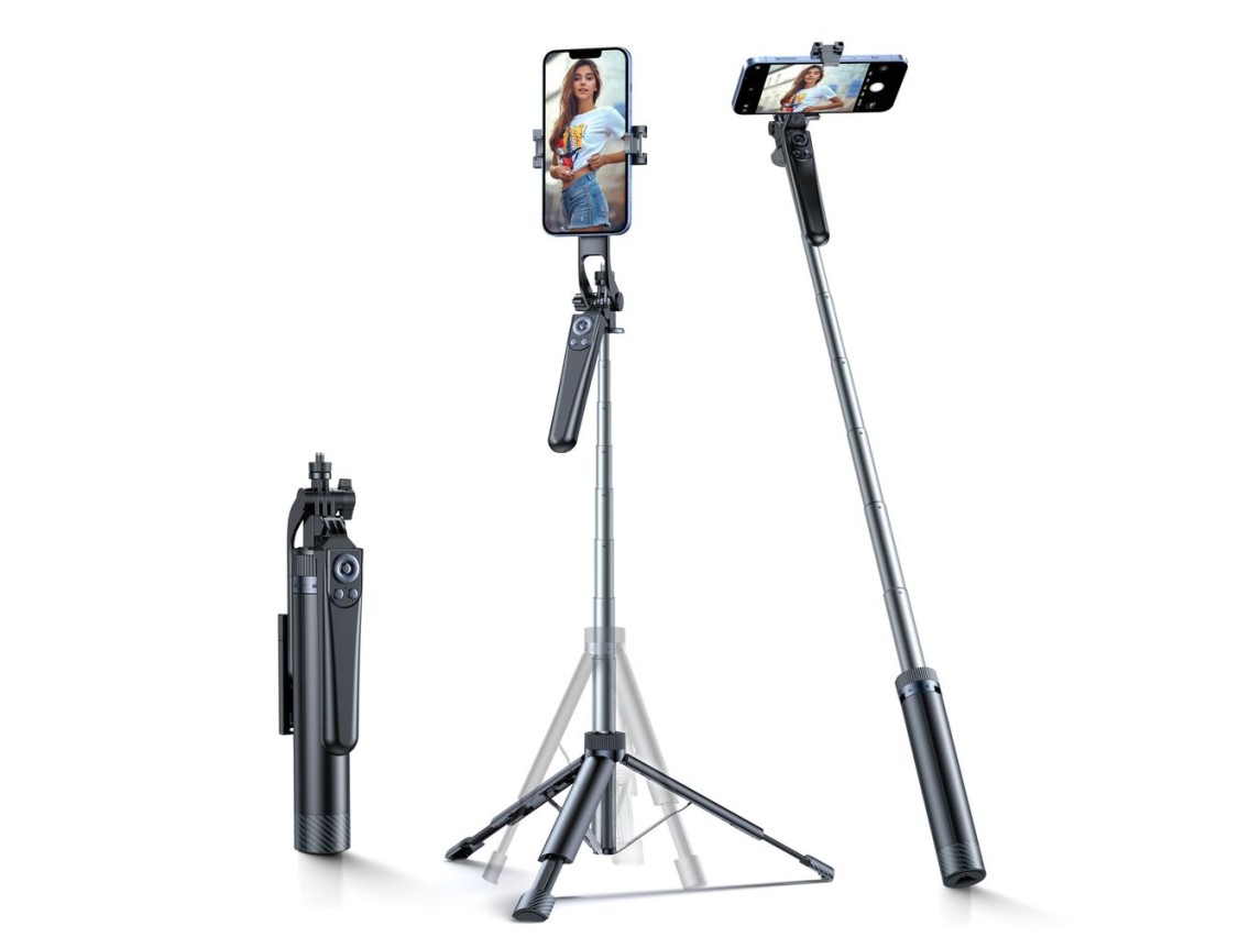 Wozinsky Selfie stick WC1Y30S telescopic tripod 1.3m with phone holder - black