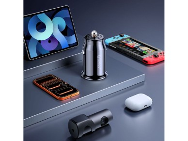 Carregador veicular Orico PowerMini 30W USB-C + USB-A - Preto