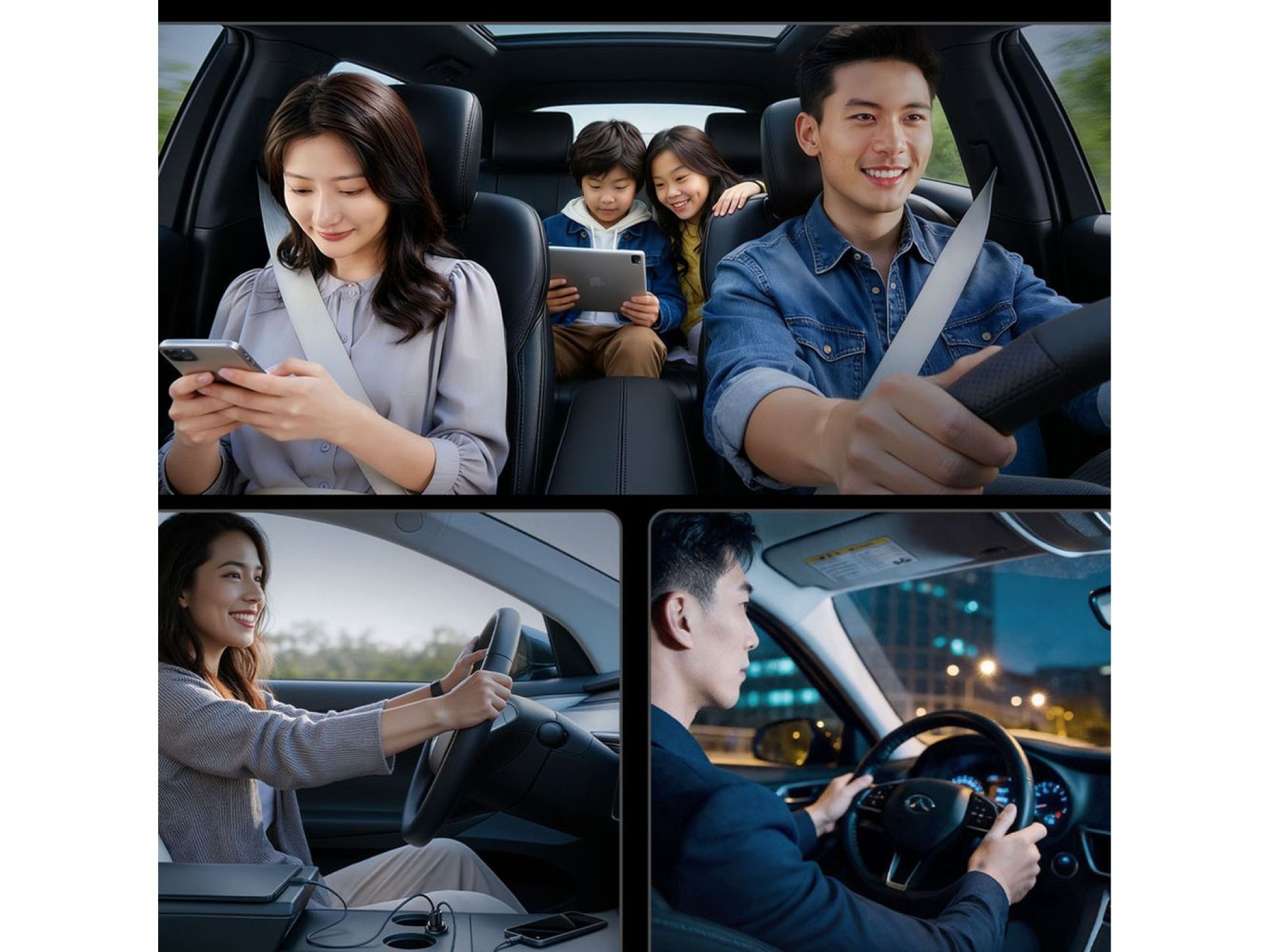 Cargador de coche Orico MiniRing de 30 W con 2 puertos USB-C - Negro