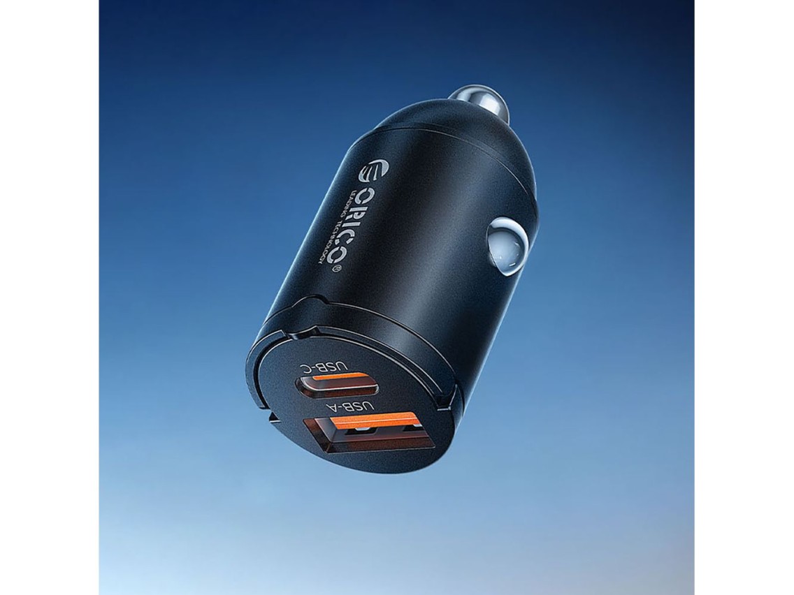 Orico MiniRing 30W USB-A + USB-C Car Charger - Black