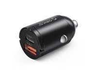 Cargador de coche Orico MiniRing de 30 W USB-A + USB-C - Negro