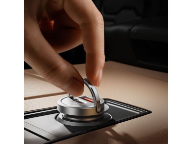 Cargador de coche Orico MiniRing Pro de 45 W con puertos USB-A y USB-C - Plateado
