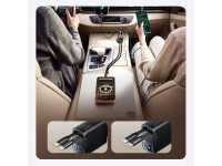Cargador de coche Orico Twin Reach de 45 W con USB-A + USB-C y dos cables USB-C retr�ctiles - Negro