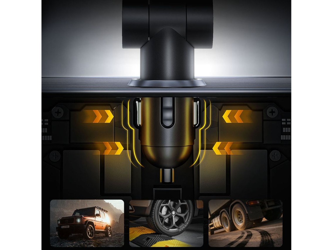 Cargador de coche Orico Twin Reach de 45 W con USB-A + USB-C y dos cables USB-C retr�ctiles - Negro