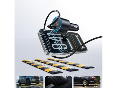Cargador de coche Orico HyperDrive de 165 W con puertos USB-A y 2 puertos USB-C - Negro