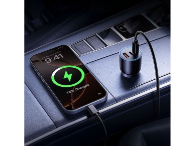 Carregador veicular Orico PowerLink 165W USB-A + 2x USB-C - Preto