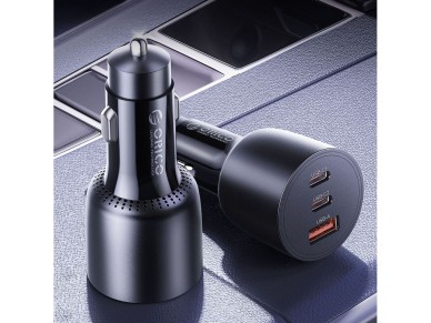 Carregador veicular Orico PowerLink 165W USB-A + 2x USB-C - Preto