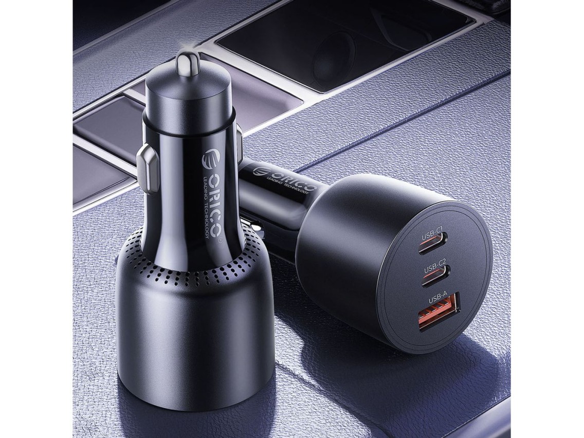 Carregador veicular Orico PowerLink 165W USB-A + 2x USB-C - Preto