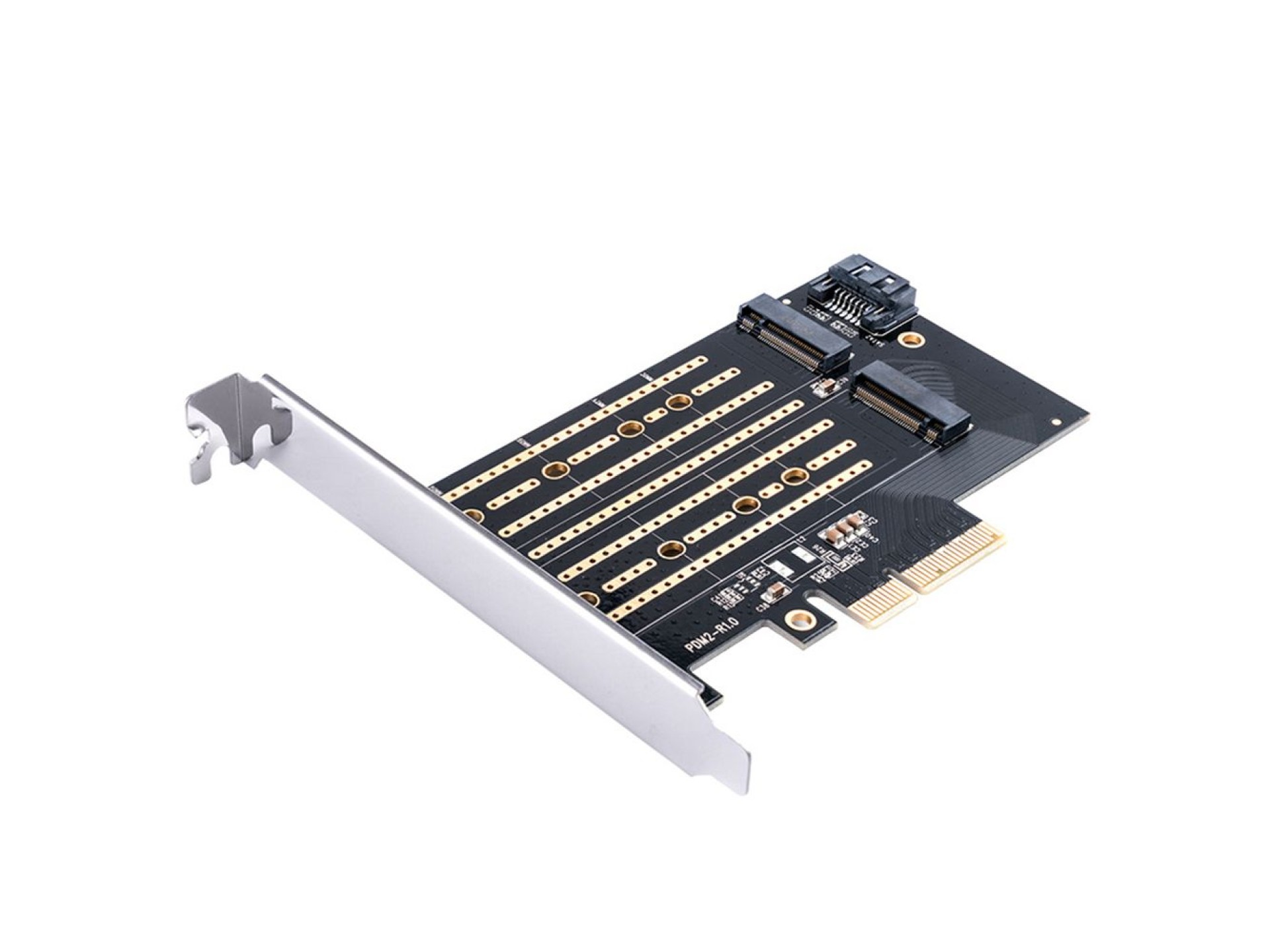 Placa de Expansão Orico PDM2 PCI-E 3.0 x4 para Unidades M.2 NVMe e SATA - Preta