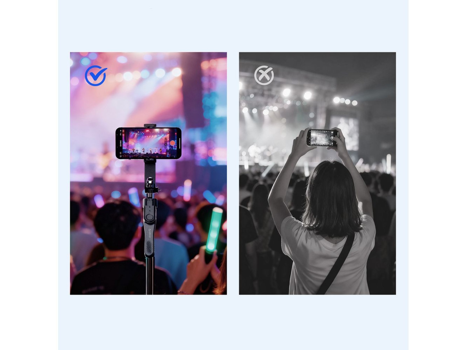 Bastão de selfie Orico SPM175 com tripé de 1/4