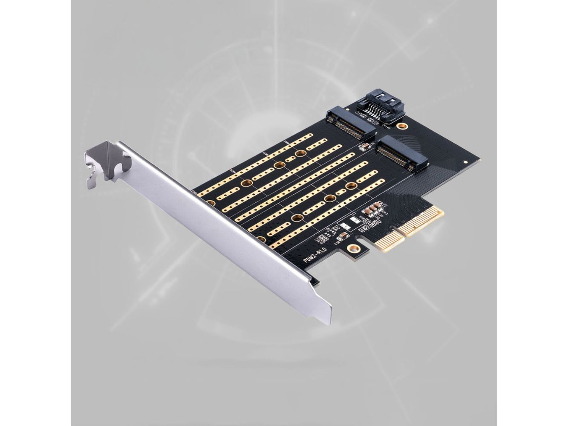 Placa de Expansão Orico PDM2 PCI-E 3.0 x4 para Unidades M.2 NVMe e SATA - Preta