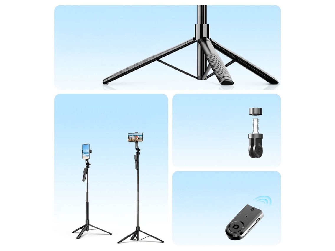 Palo selfie Orico SPM175 tr�pode de 1/4" para c�mara de tel�fono con rotaci�n de 360 ??grados Blueto