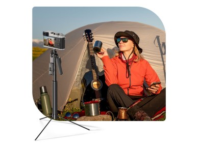 Selfie stick Orico SPM170 tripod 1/4" for phone camera Bluetooth 5.2 - black Selfie stick Orico SPM170 tripod 1/4" for phone camera Bluetooth 5.2 - black