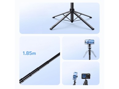 Selfie stick Orico SPN185 1/4" tripod for phone camera with 360 degree rotation Bluetooth 5.2 - blac Selfie stick Orico SPN185 1/4" tripod for phone camera with 360 degree rotation Bluetooth 5.2 - blac