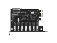 Placa de Expansão Orico PVU3 PCI-E 7x USB 3.0 para Desktop - Preta Placa de Expansão Orico PVU3 PCI-E 7x USB 3.0 para Desktop - Preta