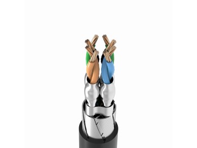 Orico PUG-C7 CAT7 10Gbps RJ45 Ethernet Network Cable Internet LAN Round 0.5m - Black