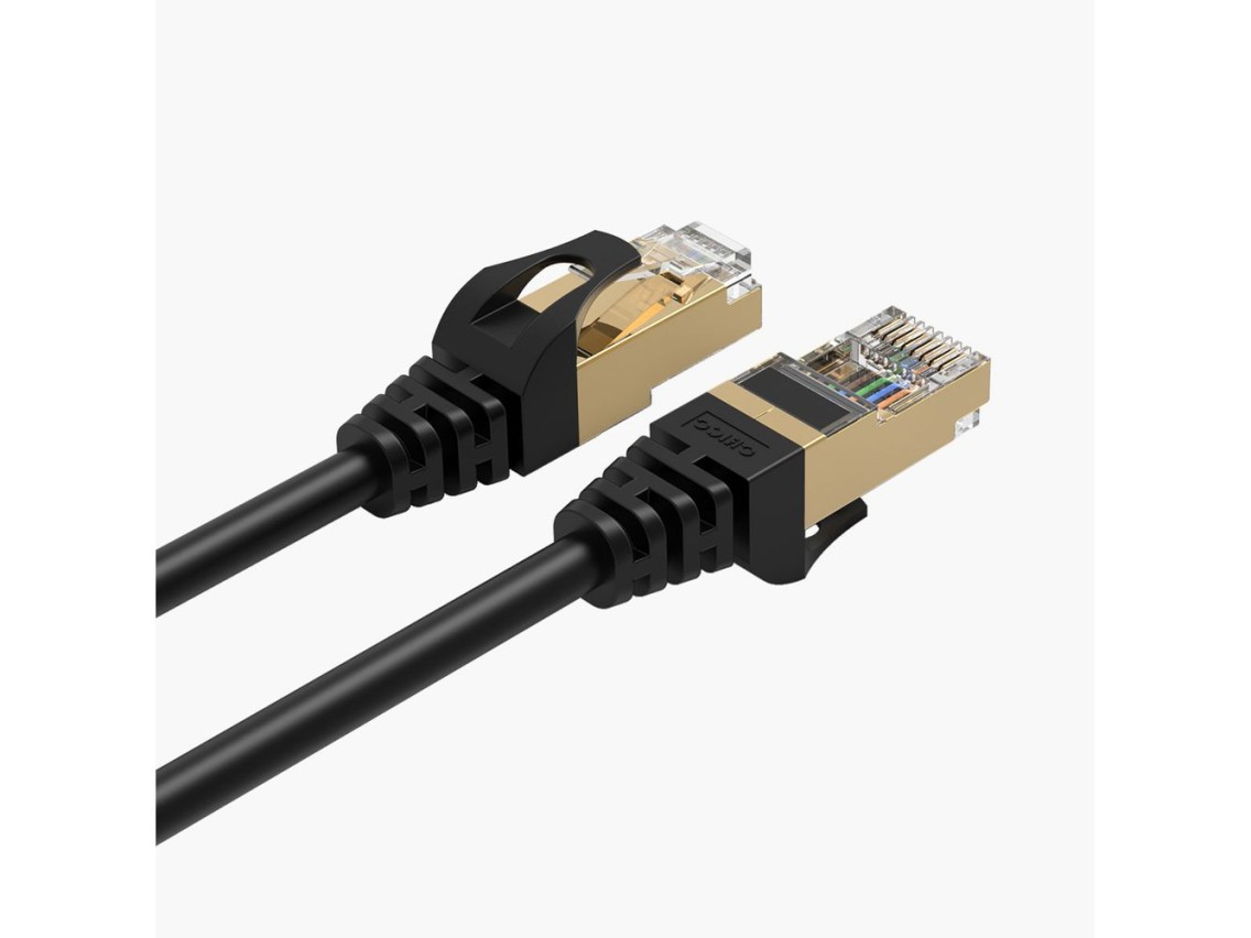 Orico PUG-C7 CAT7 10Gbps RJ45 Ethernet Network Cable Internet LAN Round 1m - Black