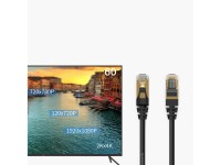 Orico PUG-C7 CAT7 10Gbps RJ45 Ethernet Network Cable Internet LAN Round 1m - Black