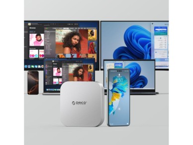 Orico MiniLink 9-in-1 Docking Station with M.2 SSD Hard Drive Bay - Silver Orico MiniLink 9-in-1 Docking Station with M.2 SSD Hard Drive Bay - Silver