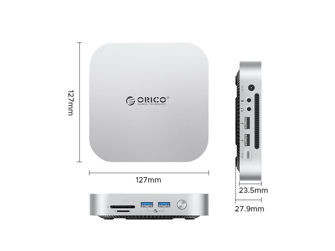 Estação de acoplamento Orico MiniLink 9 em 1 com compartimento para SSD M.2 - Prateada