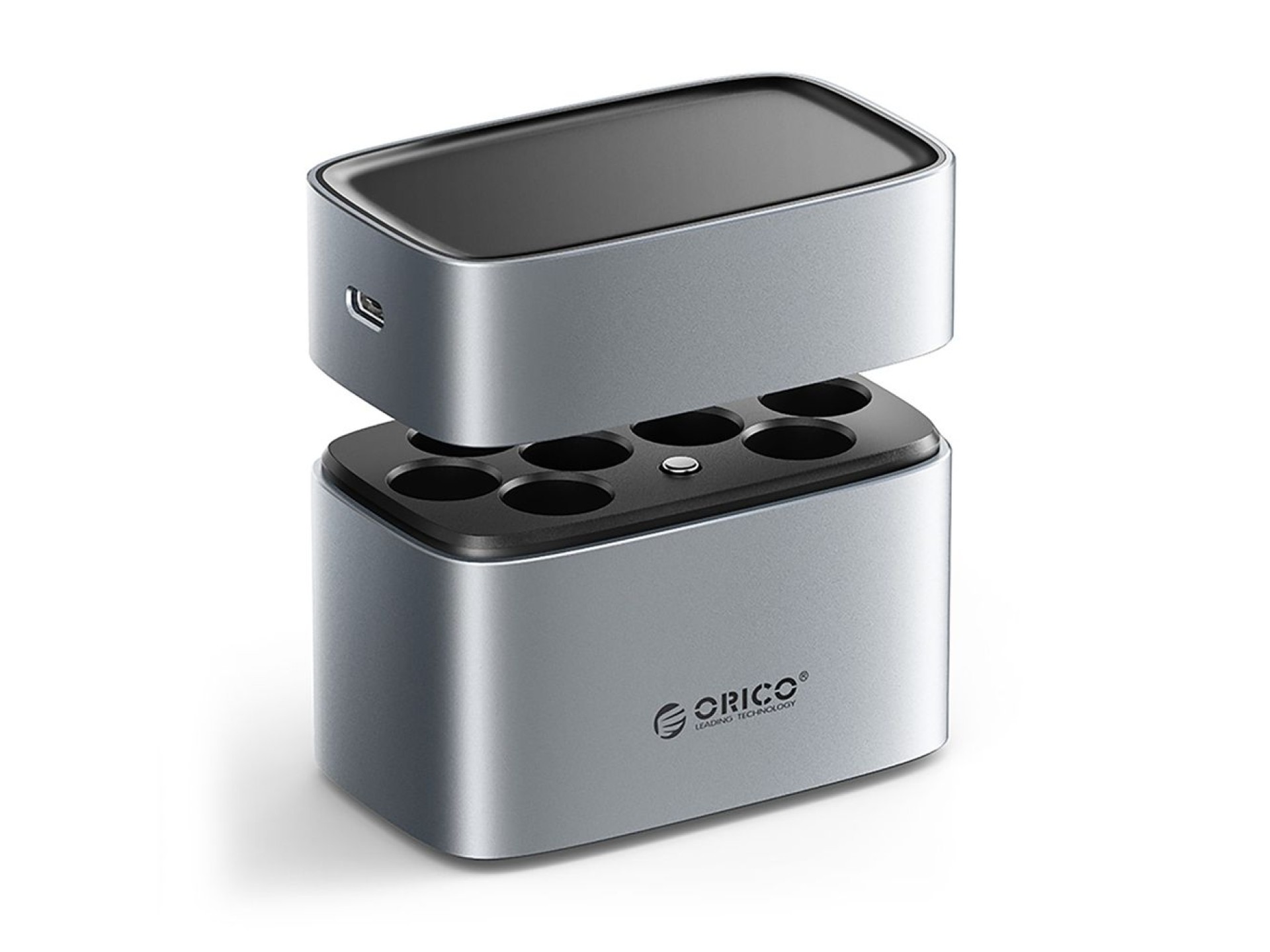 Orico EV8 AA Lithium Battery Charger with Storage Function - Silver