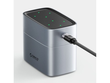 Orico EV8 AA Lithium Battery Charger with Storage Function - Silver Orico EV8 AA Lithium Battery Charger with Storage Function - Silver