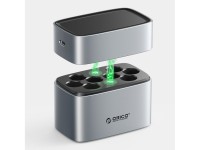 Orico EV8 AA Lithium Battery Charger with Storage Function - Silver Orico EV8 AA Lithium Battery Charger with Storage Function - Silver