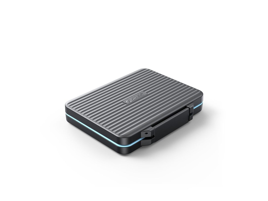 Estojo Orico PHCD para cartões de memória e mídias de dados, preto, compatível com SSDs de 2,5", HDD