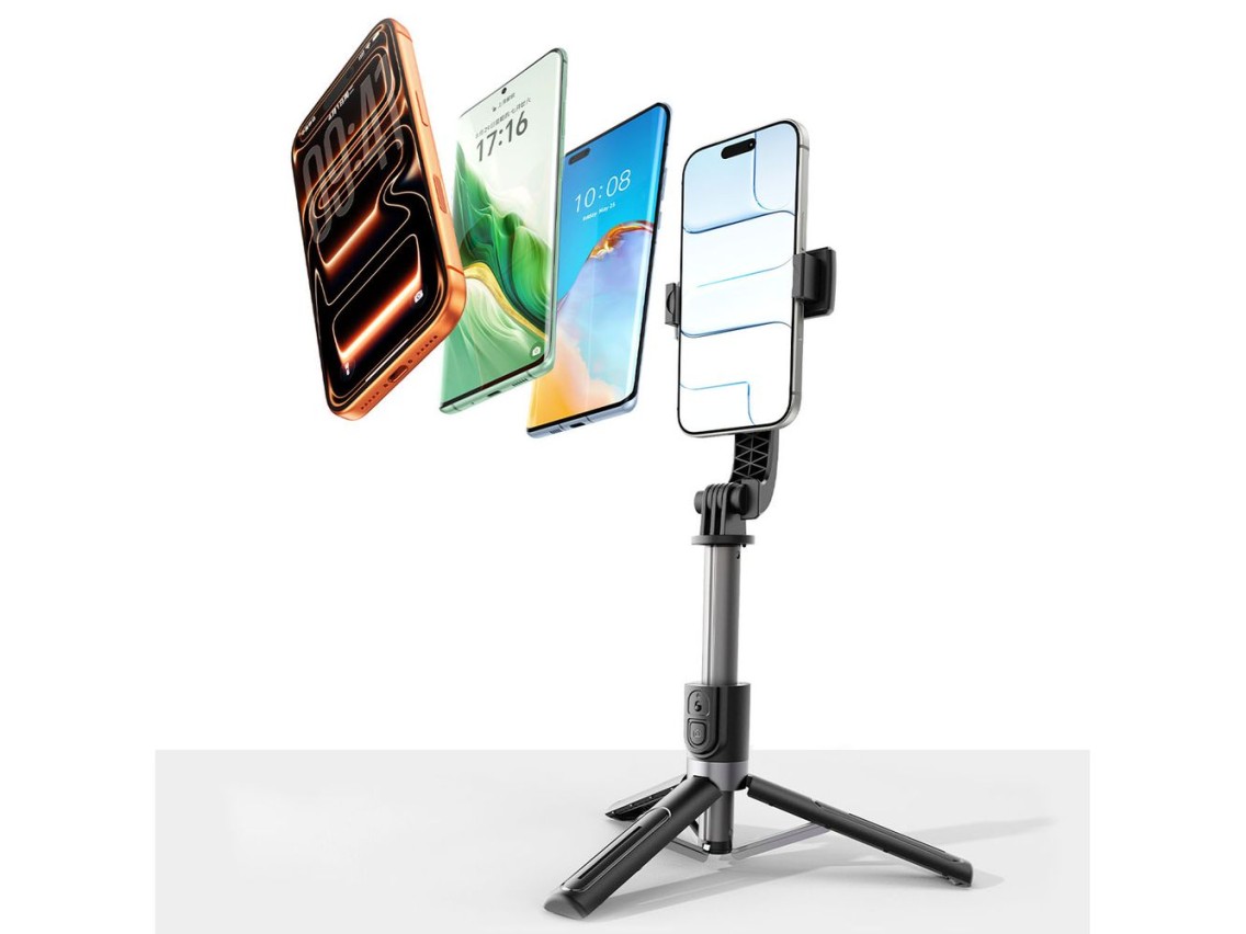 Mini trípode de aluminio Orico SPV90 para selfies con Bluetooth y rotación de 360 ??grados - negro