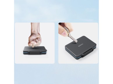 Estojo Orico PHCD para cart�es de mem�ria e m�dias de dados, preto, compat�vel com SSDs de 2,5", HDD