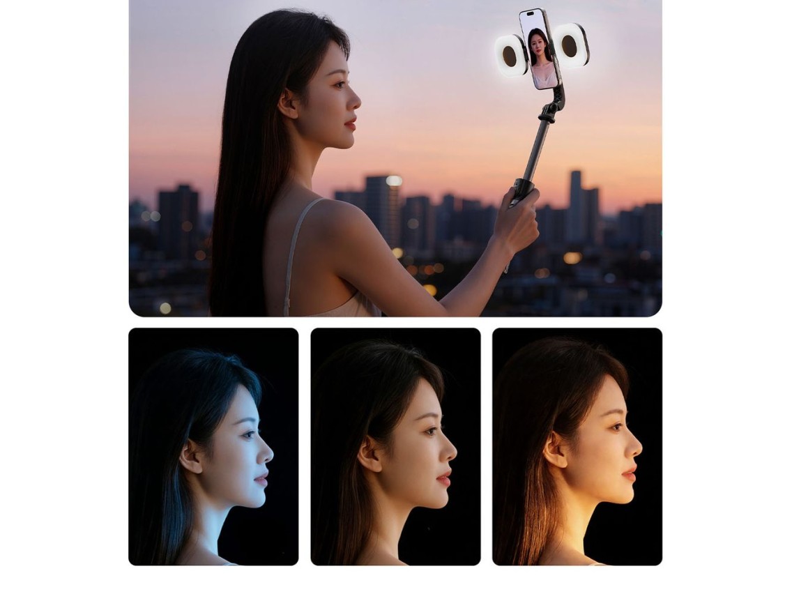 Mini trípode de aluminio Orico SPV90 para selfies con Bluetooth y rotación de 360 ??grados - negro